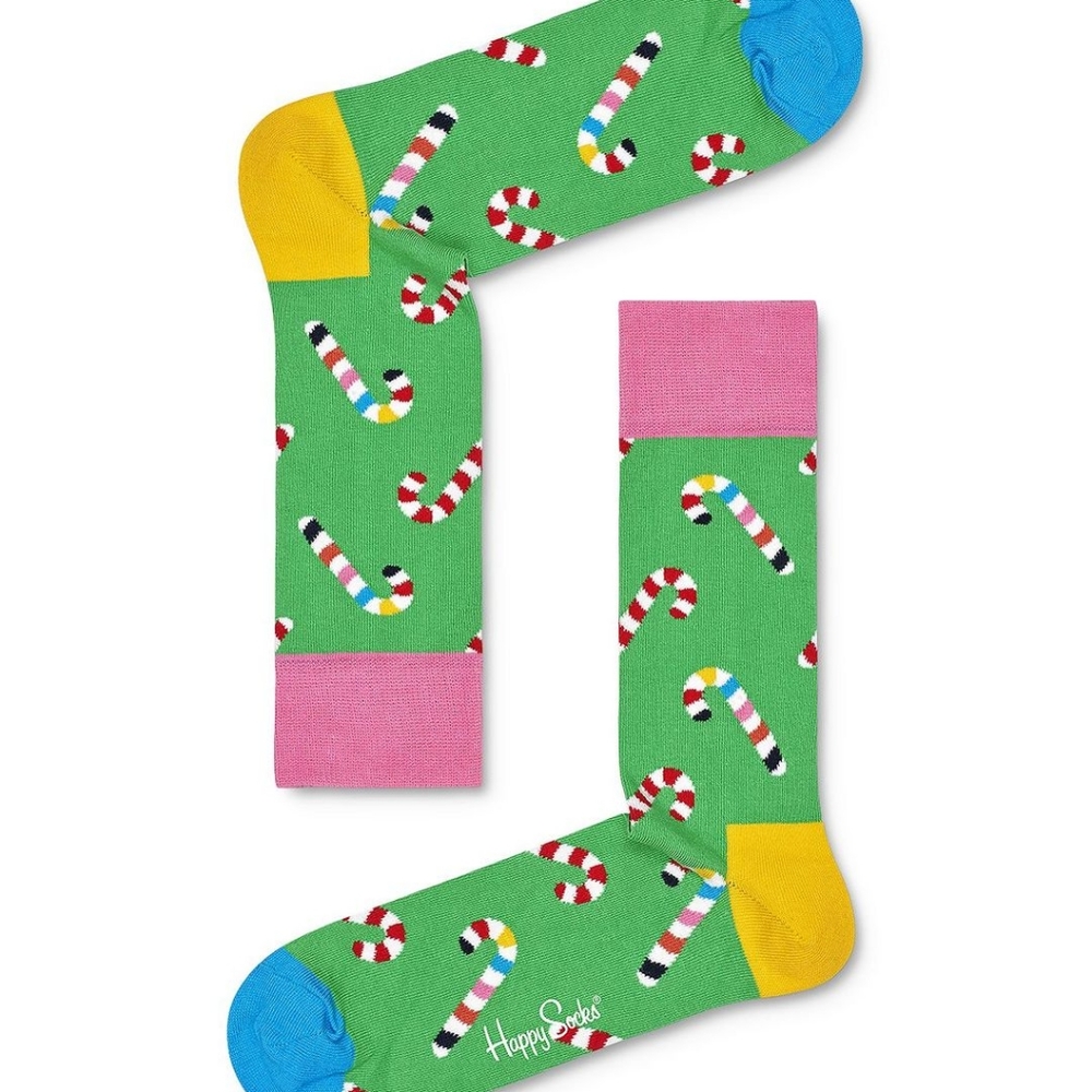 Happy Socks Candy Cane Mens Crew Holiday